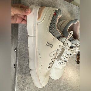 On Running White and Cream Sneakers for Men